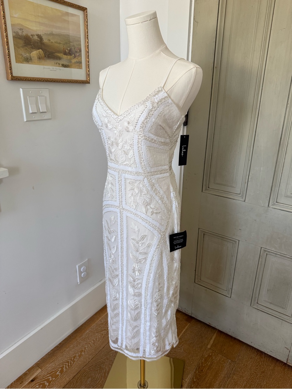 Lulu’s NWT White Lace Midi
